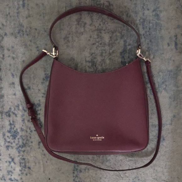 Kate Spade Perry Wine Shoulder Bag with Removable Strap - Picture 2 of 7